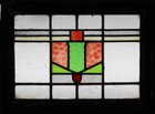 Pretty Abstract Old English Leaded Stained Glass Window 22  X 16 