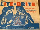 Vtg Lite-brite 5455-2 W board Pegs Box And Patterns 5 Used 11 Unused 6 Blank 
