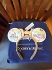 New Disney Parks Dooney   Bourke Sketch Print Leather Mickey Minnie Ears Dustbag