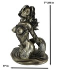 Ebros Aged Bronze Resin Nude Seductive Mermaid Statue 7 25  Tall