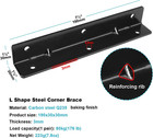 6 Pack Black Wide Corner Brace  7-1 2  X 1-1 8  L Bracket For Garden Bed  Carbon