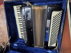Vintage Rivoli Sonala Little Maestro Accordion Black W  Carrying Hard Case 