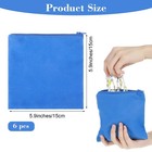 6 Pcs Anti Tarnish Silver Jewelry Pouch Zippered Storage Bags Blue