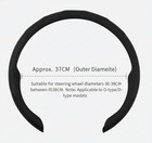Black Perforated Nappa Leather Steering Wheel Cover For Most Cars quick Install 