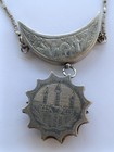   useum Islamic Ottoman Turkish Silver Niello Necklace Pendant Amulet