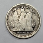 1886 Honduras Silver 25 Centavos Genuine Circulated Silver Type Coin Nice  v130