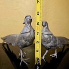Vintage Italy Male   Female Metal Pheasants 11  Long