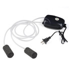 2 Air Bubble Disk Stone Hydroponic Oxygen Aerator Aquarium Fish Tank Pond Pump