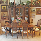 Vintage Drexel Heritage French Provincial Dining Set     Table  6 Chairs  2 Leaves