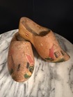 Vintage Hand-carved Dutch Wooden Clogs  klompen  Pair