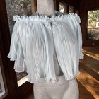 Vintage Bed Jacket 1940s 50s Vanity Fair Small Micro Pleat Sheer Chiffon Capelet