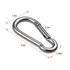 Cbtone 8 Pack 3 Inch Spring Snap Hook Stainless Steel 304 Carabiner Clips Hea   