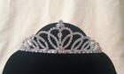 Princess Crystal Heart Hair Tiara Wedding Crown Veil Headband Birthday