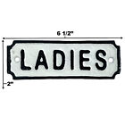 Ladies Old Fashioned Restroom Sign In Cast Iron 6 5 Inches