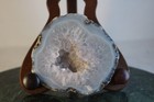 Brazilian Agate Geode Polished Half Natural Color Crystals 3 75  X 3 5   357g