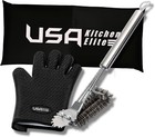 Bbq Grill Brush Stainless Steel Kit Scraper Cleaner Heat Resistant Glove Opener