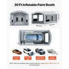 Uimoso Inflatable Paint Booth 30 X 16 X 12 Ft With Dual Blowers  Portable Gray