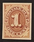 Travelstamps  Us Stamps Scott  j1p4 - 1c Postage Due Proof On Card Ngai Nh