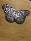 Purple Butterfly Embroidered Iron On Patch Great On Jackets   Hats Free Shipping