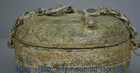 12 4  Rare Antique Chinese Bronze Ware Dynasty Palace Chain Beast Ear Vessel