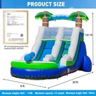 Ozis 23ft Large Blue Commercial Grade Water Slide Inflatable With Pool  950w 