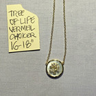 Delicate Vermeil Tree Of Life Pendant Adj  16 -18  Necklace 925 Sterling Silver
