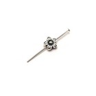 Silver Daisy Flower Spacer Beads  9x9mm - Us Seller