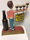 Vintage Pabst Blue Ribbon Bartender Cast Metal Bar Advertising Display Sign