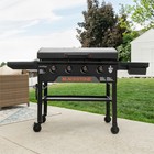 Blackstone Original 36  Griddle  Outdoor Grill With Hood  Side Shelves   Wheels