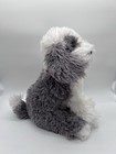 Fao Schwarz Sheep Dog Puppy 11  Plush Gray White Red Sparkle Collar 2022