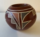 Santa Clara Pueblo Pottery  Redware Bowl Very Good Condition Unsigned