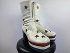 Vintage 70 s Glam Rock Platform Boots  Terry De Havilland  Stars   Stripes  8uk