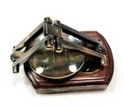 Antique Brass Adjustable Magnifying Glass Nautical Vintage Table Decor Magnifier