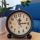 Vintage Alarm Clock Analog Silent Small Bedside Desk Clock Battery Operated For