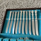 Vintage 1950s Wm Rogers Silverplate Flatware Set With Case 27 Pieces