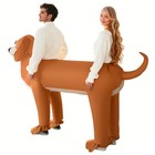 Xyjkidses Couple Inflatable Dachshund Costume For Adult Halloween 2 People