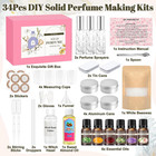 Diy Solid Perfume Making Kit For Women - Create Your Own Custom Fragrance With P
