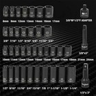 Duratech 38pcs Impact Socket Set 1 2  3 8  Drive Deep Shallows Ockets Metric Sae
