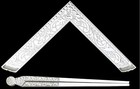 Masonic Lodge Ceremonial Silver 6  Large Square   Compass For Bible Class A
