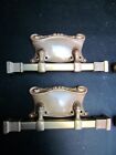 Vintage Funeral Casket Handles 6 Ornate Coffin Burial Grips Mortuary Hardware