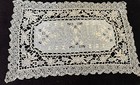 Vintage Italian Linen Reticella Placemats W  Heavy Needle Lace - Set Of 7 B212