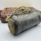 Antique Ethiopian Coptic Geez Healing Scroll Or Amulet Leather Case