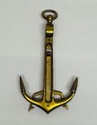 Antique Brass Boat Anchor Trident Door Knocker  Nautical Decor Patent 1883