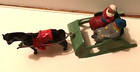 1930s Barclay Lot Of  Winter Figures  Skier  Couple In Horse Drawn Sleigh