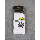 Vans Crew Socks Mens Large 9-11 White Tropical Palm Trees Beach Skateboard Nwt