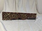 Antique Carved Wood Gilt Architectural Panel Birds Floral Red Gesso 30 5   