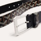 Goyard Reversible Belt Goyardine Canvas Black Leather Silver Buckle 30mm New