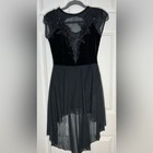Weissman Elite Velvet Cap Sleeve Mesh Dance Dress Size Intermediate Child Ic New