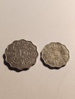 1933 And 1938 Iraq 2 10 Fils Notched Coin Lot