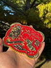 Western Buckle Gold Red Cowboy Rodeo 4x3 For 2   Hooey Buckle Hebilla Vaquero